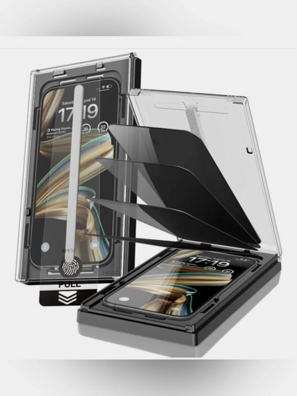 I Phone 17 Pro Max Bundle (3) Black Privacy Screen, Phone Ring and Clear Case